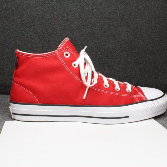 CONVERSE CTAS PRO Skate Mid Top Canvas Memory Foam Red Men's Shoes Size 1 - Picture 8 of 12